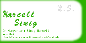 marcell simig business card